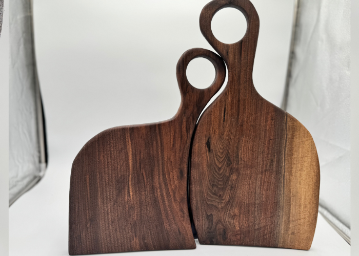 Handmade Nesting Charcuterie Boards Set | Oregon Walnut Serving Trays | Rustic Wooden Cheese Board | Entertaining Gift for Kitchen & Home