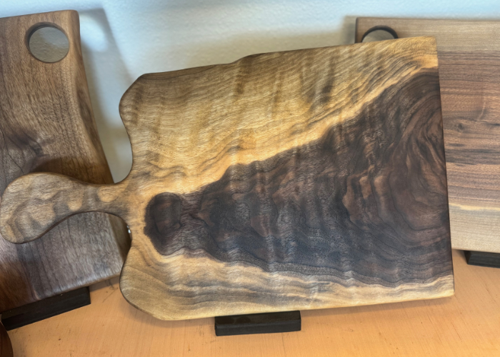Handmade Oregon Walnut Charcuterie Board | Rustic Wooden Serving Tray for Cheese & Entertaining | Artisan Cheese Platter Host Gift