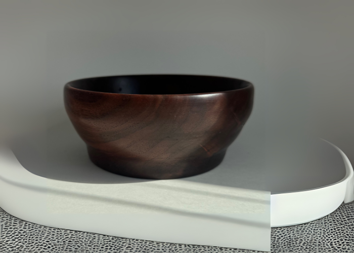 Handmade Oregon Walnut Small Bowl — 6.5" Round | Rustic Wooden Serving Bowl & Minimalist Home Decor | One-of-a-Kind Kitchen Gift | Host Gift
