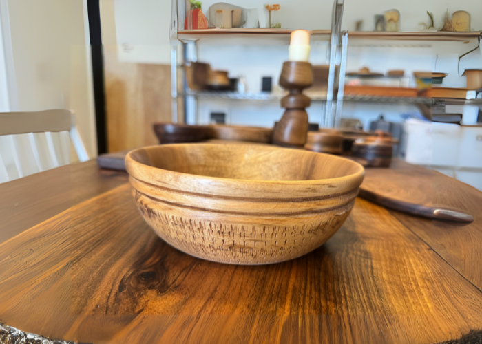 Handmade Wooden Small Bowl – Elegant Minimalist Design, One-of-a-Kind Home Decor & Serving Dish