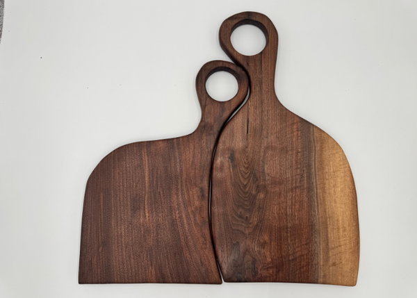 Handmade Nesting Charcuterie Boards Set | Oregon Walnut Serving Trays | Rustic Wooden Cheese Board | Entertaining Gift for Kitchen & Home